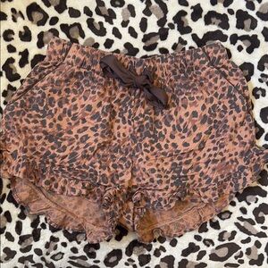 Aerie Wild Print Ruffle Shorts